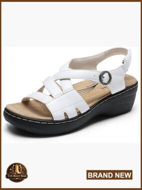 Wedge Sandals with Arch Support, Open Toe Summer Walking Shoes